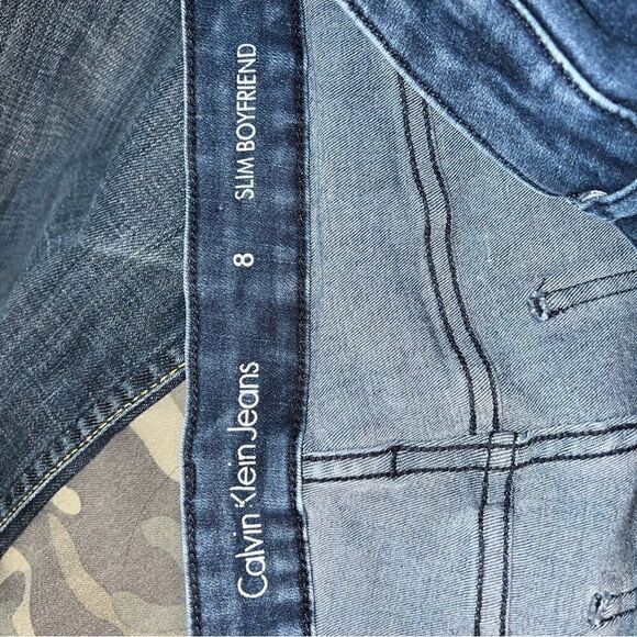 Calvin Klein Womens Denim Stretch 5-Pocket Regular Fit Straight Leg Jeans Size 8 - Picture 11 of 15